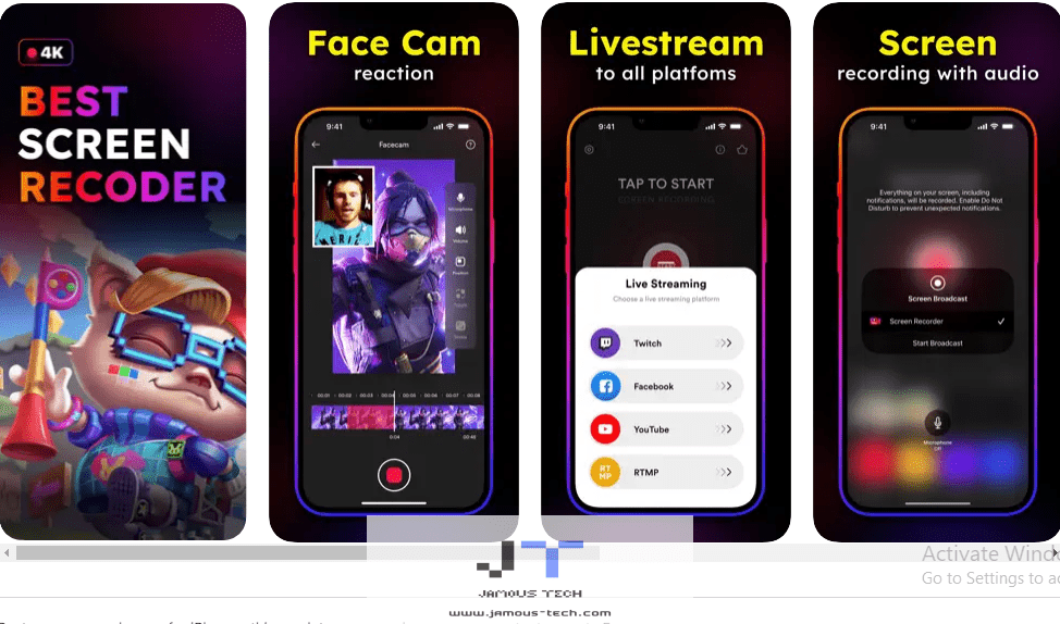 برنامج Screen Recorder for iPhone