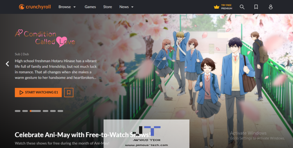 موقع Crunchyroll